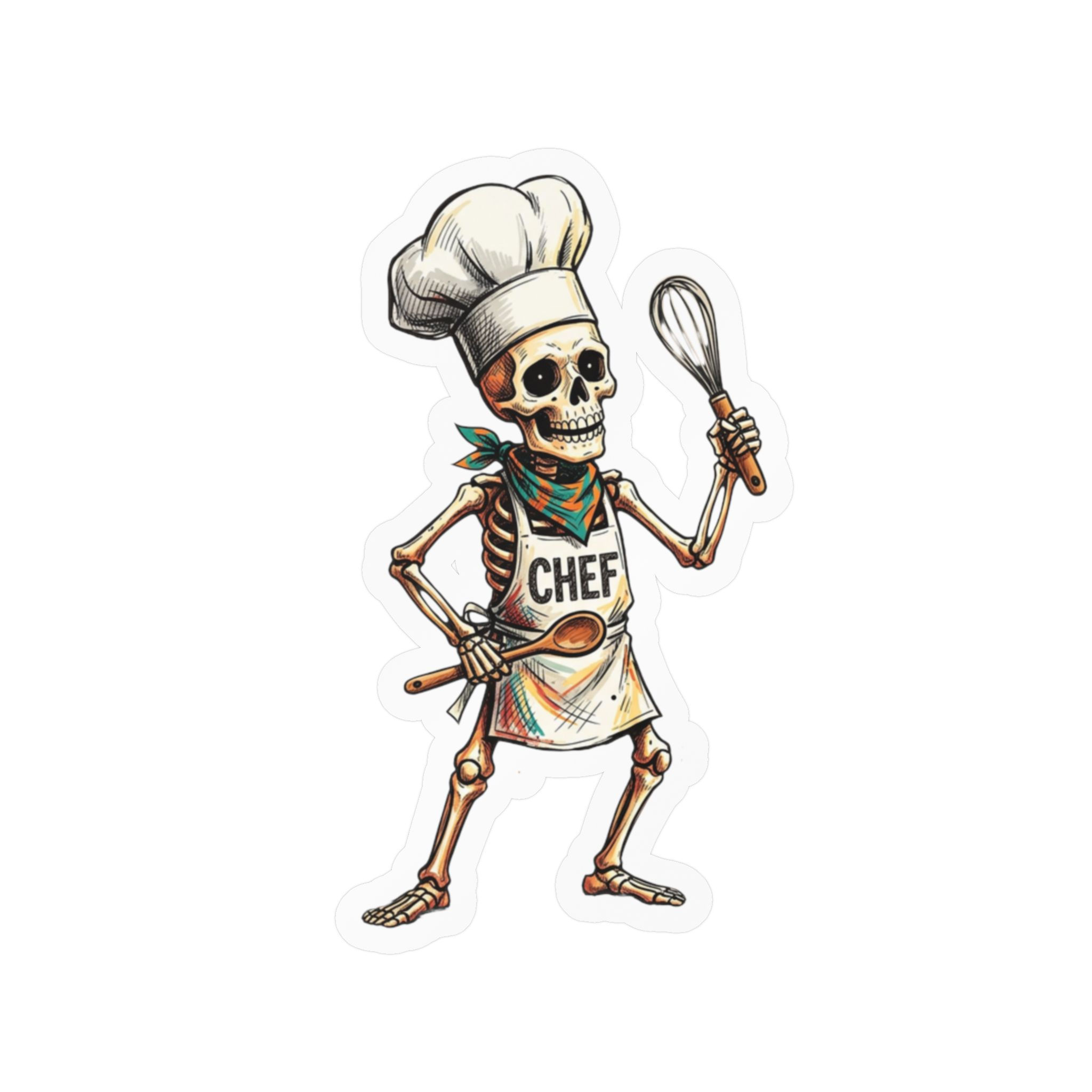 Day of the Dead/Dia de los Muertos Skeleton Chef Decal