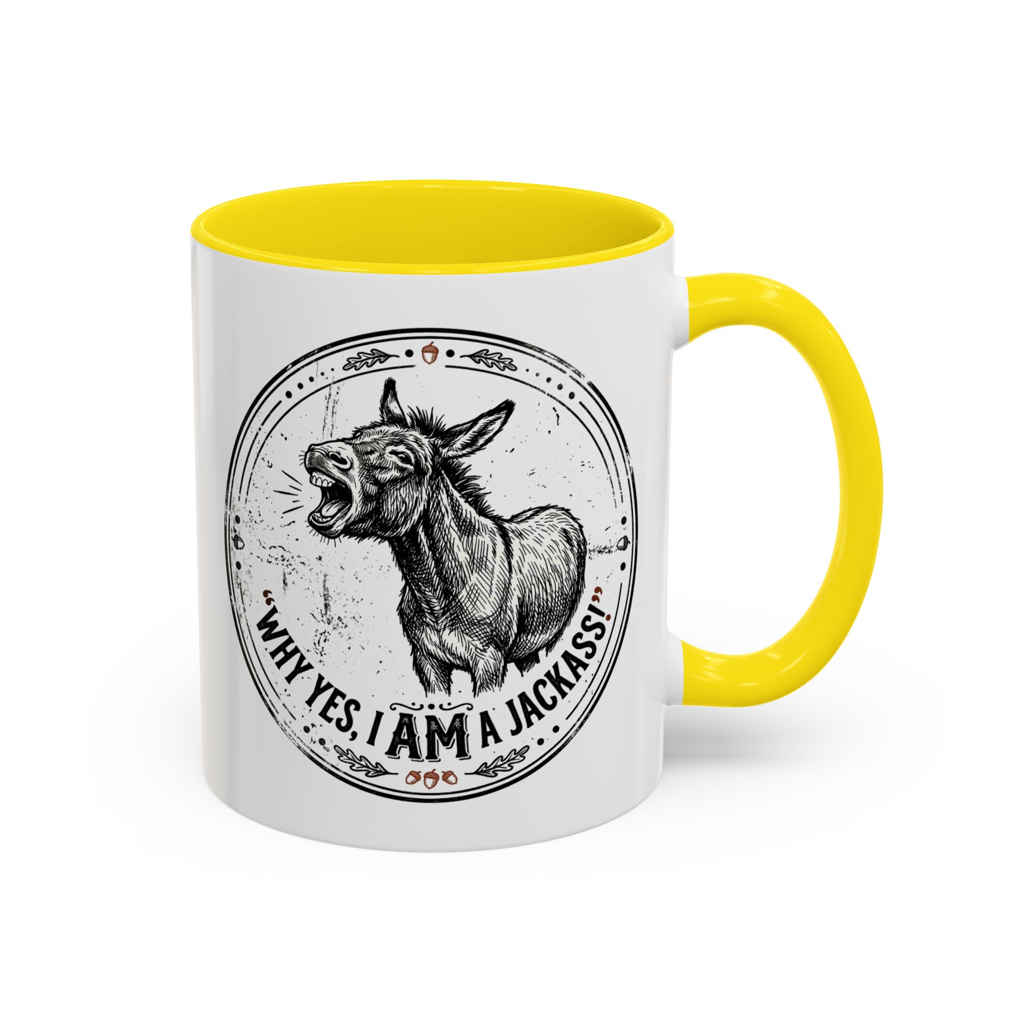 Funny Donkey-Themed "Why Yes, I AM A Jackass!" 11 Ounce Ceramic Coffee Mug