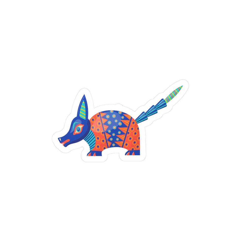 Thumbnail: Colorful Alebrije-Style Armadillo Vinyl Decal