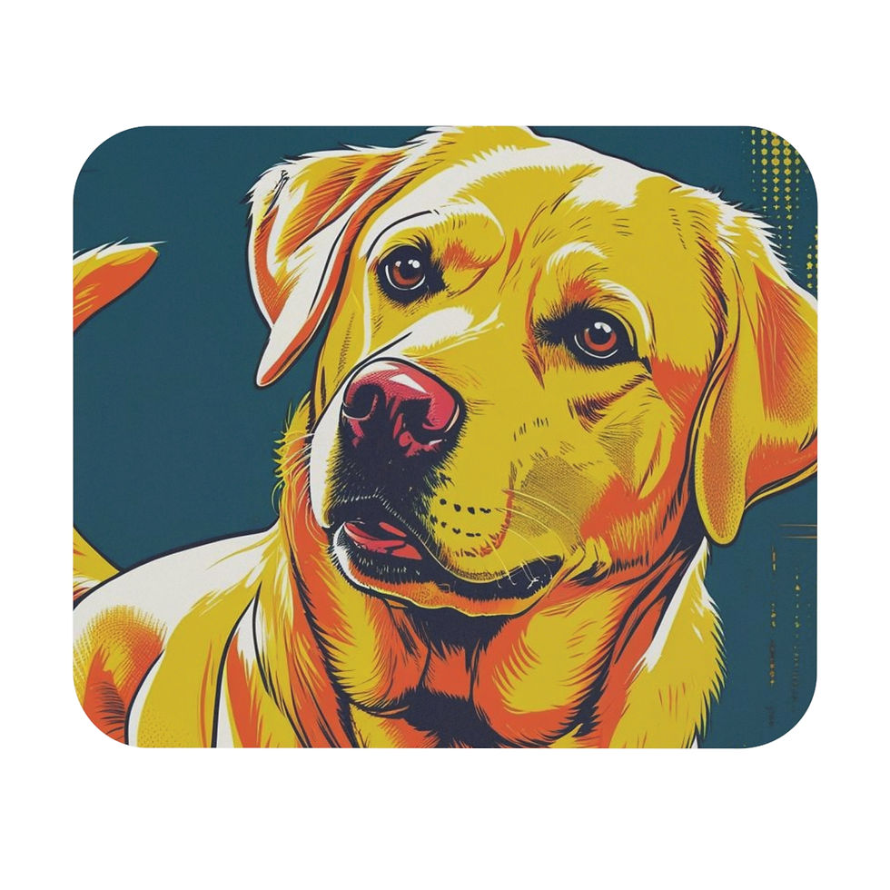 Thumbnail: Mouse Pad (Rectangle) with Yellow Labrador Retriever Pop Art