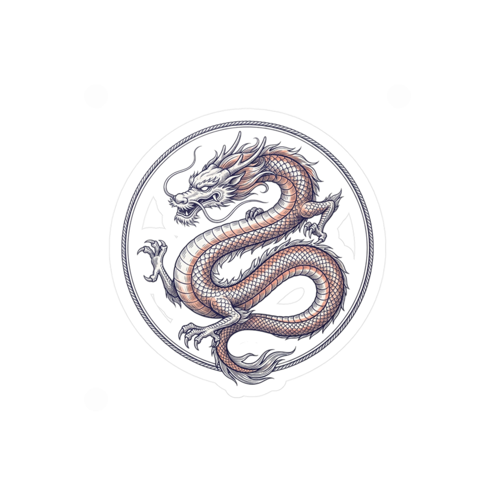 Vinyl Decal of a Japanese Dragon