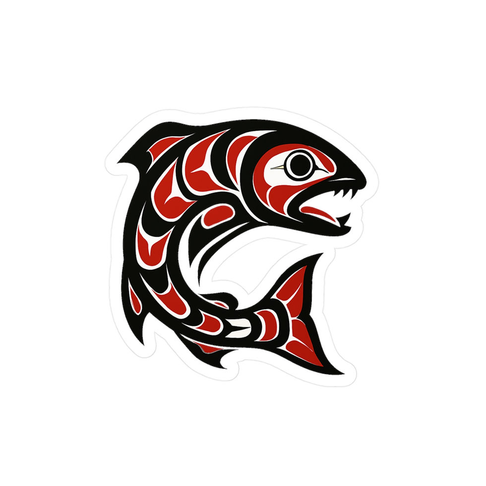 Thumbnail: Pacific Northwest Haida-Inspired Salmon Vinyl Decal