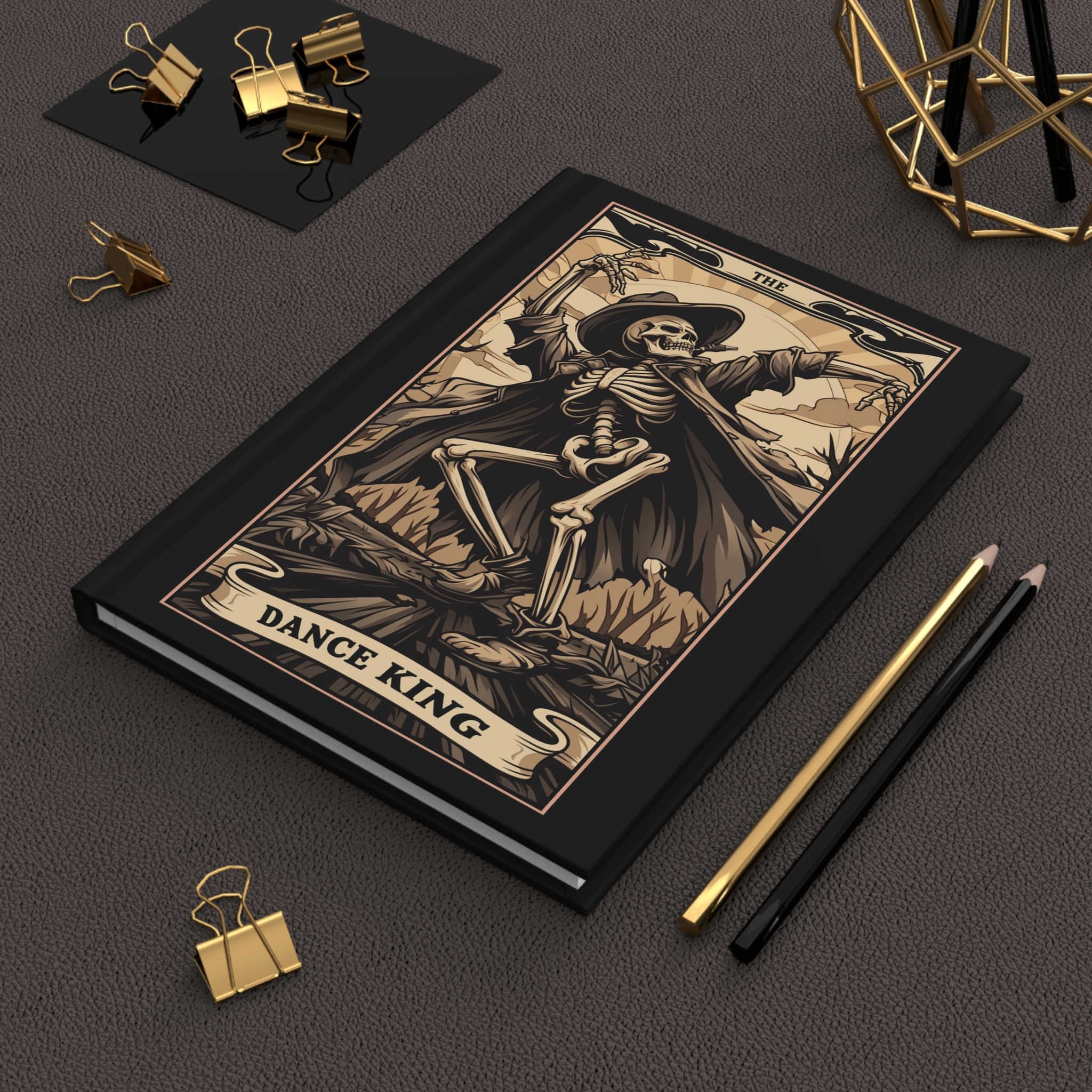 Hardcover Journal Notebook Diary of Day of the Dead-Inspired "The Dance King"