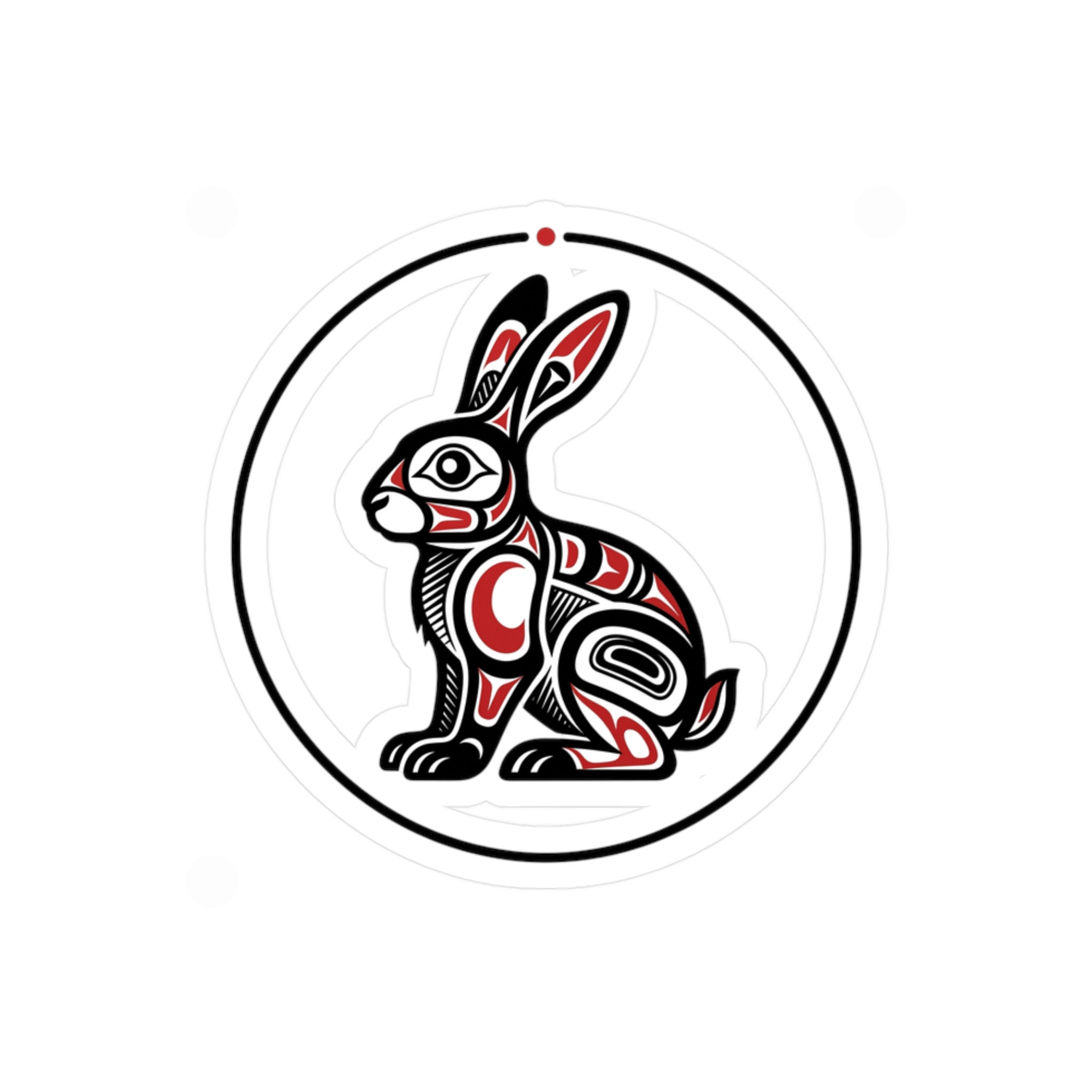 Pacific Northwest/Northwest Coast Haida Rabbit Vinyl Decal
