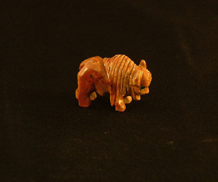 Hand-Carved Miniature Soapstone Buffalo Bison Fetish Spirit Animal Diorama Dollh