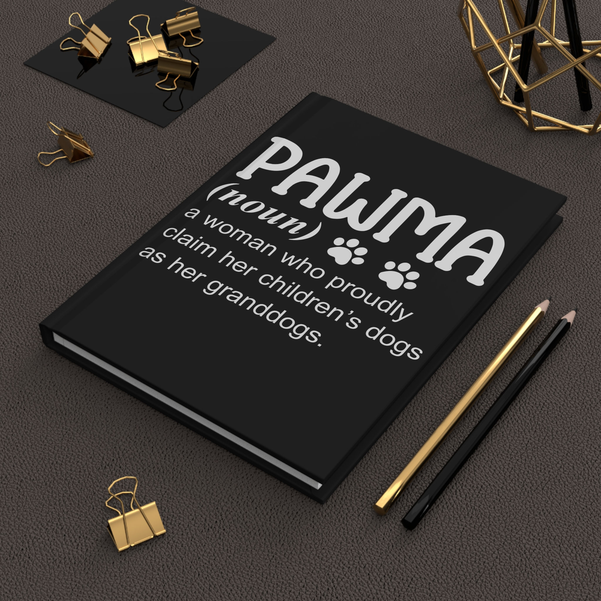 Hardcover Journal Notebook "Pawma" for Those with Dog Grandchildren