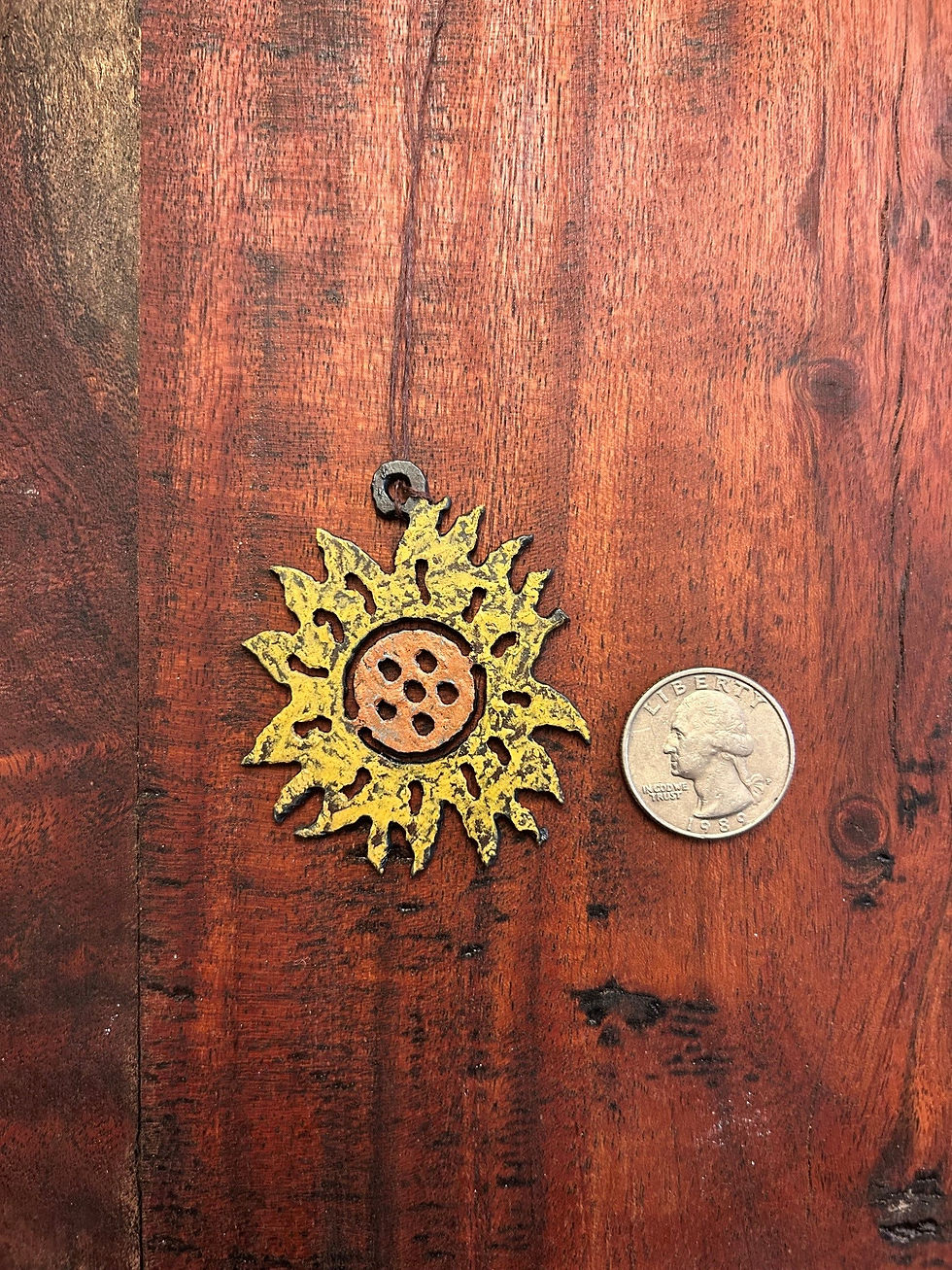 Thumbnail: Cut Metal Ornament of Yellow Sunflower 32290