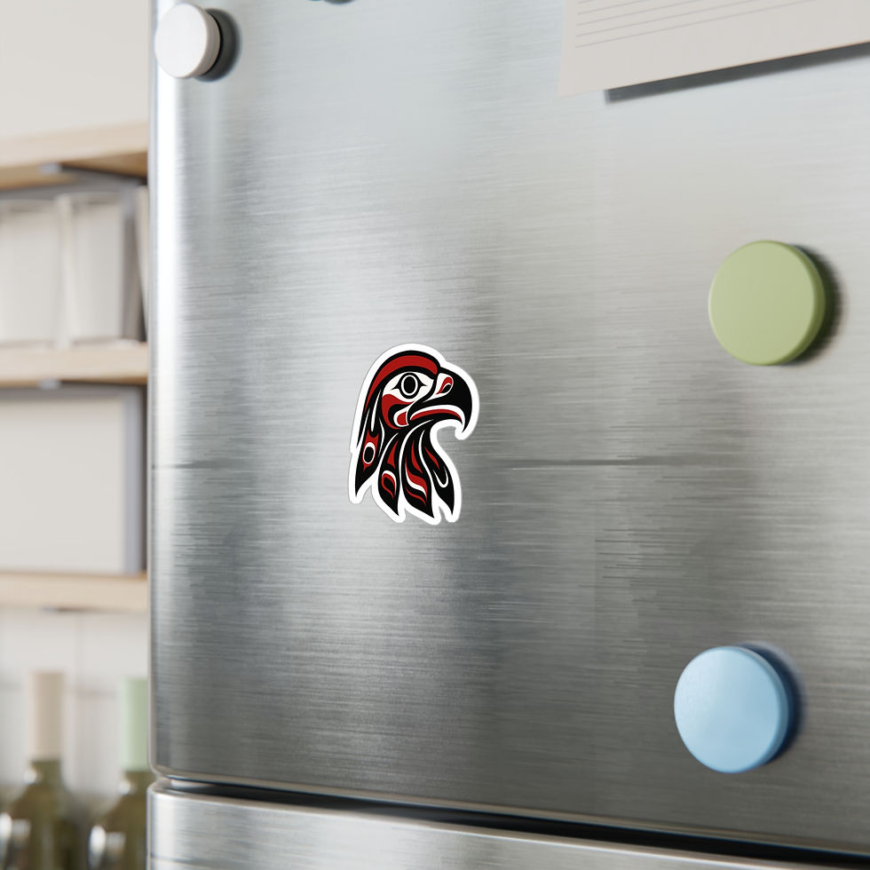 Thumbnail: Elegant Tribal Haida-Inspired Eagle Head Vinyl Decal