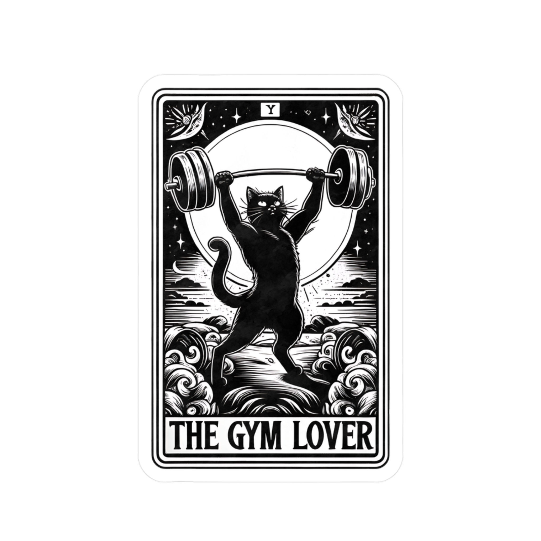 Tarot-Design and Fitness Focused "The Gym Lover"  Vinyl Decal