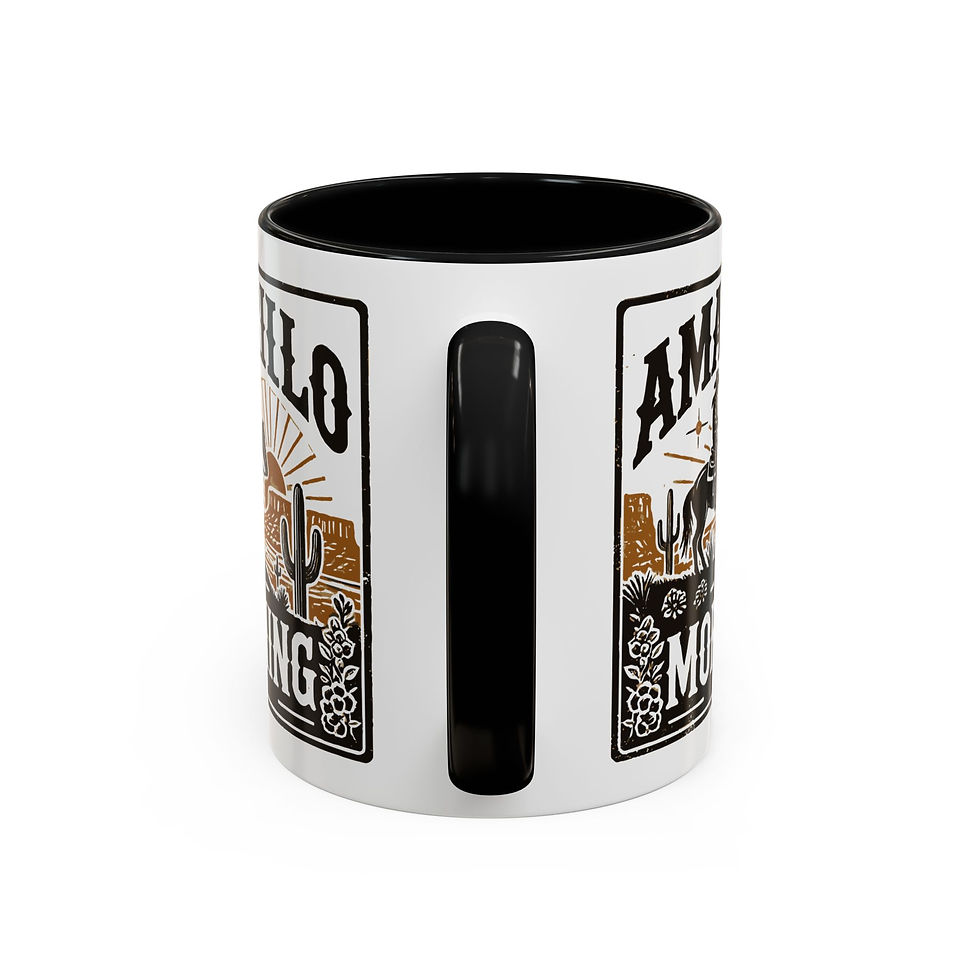 Thumbnail: Fun Country-Themed "Amarillo by Morning" Ceramic Coffee Mug 