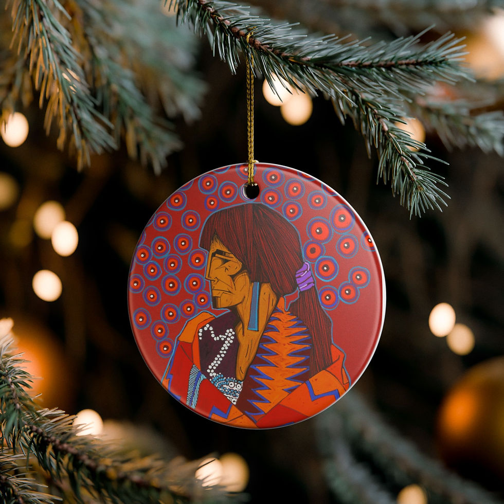 Thumbnail: Ceramic Ornament With Southwest-Themed Art by Amado Peña Jr.