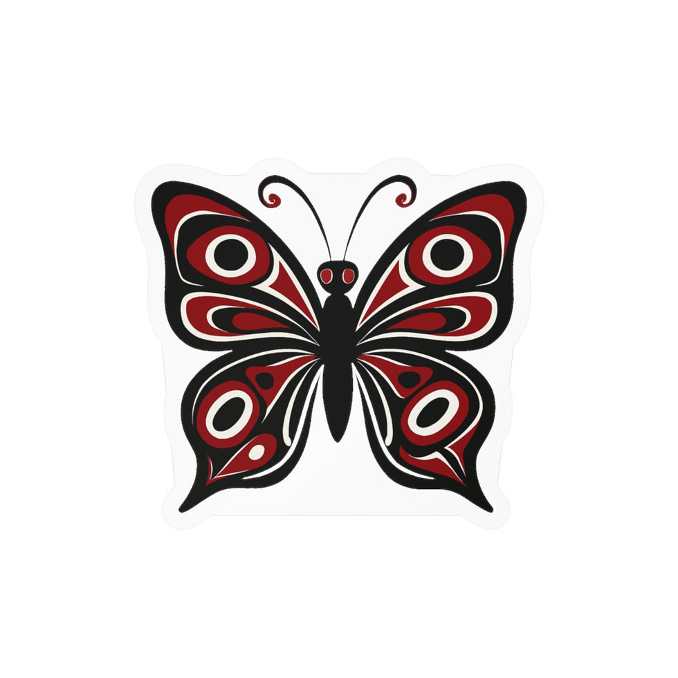 Thumbnail: Haida-Inspired Butterfly Vinyl Decal