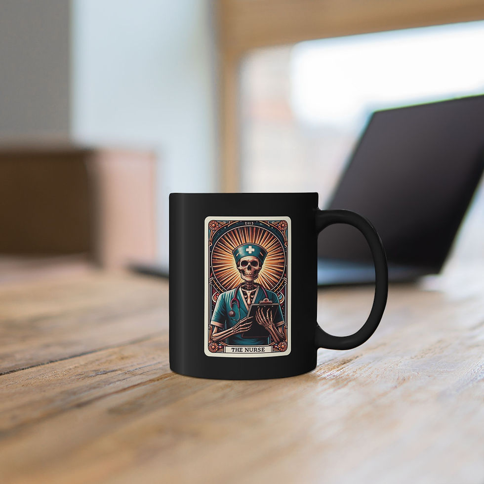 Thumbnail: Coffee Mug with Fun Male Nurse Art Day of the Dead/Dia de los Muertos Theme