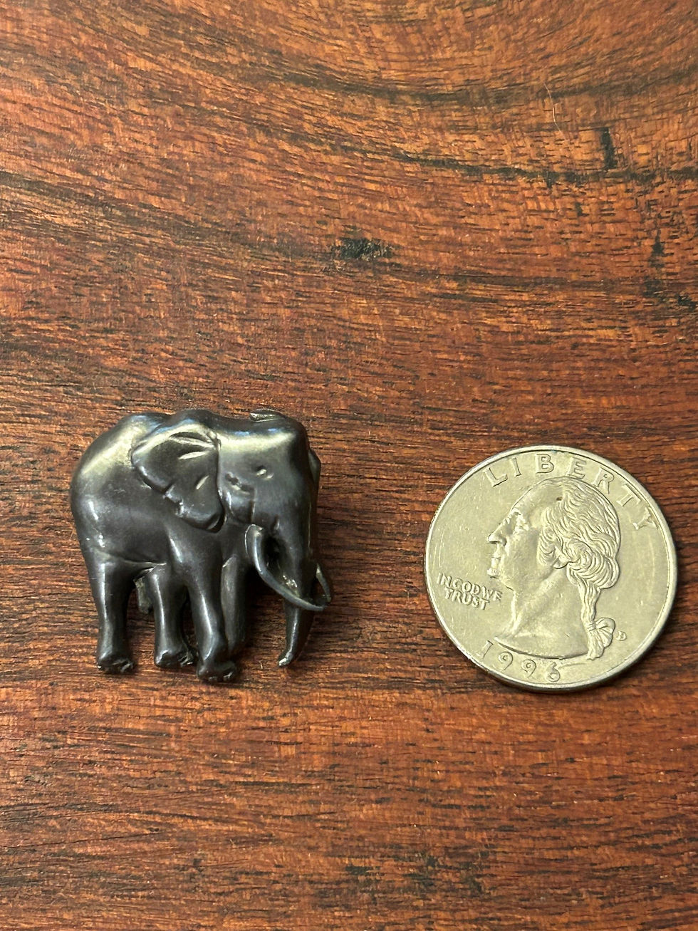 Thumbnail: Vintage Pewter Elephant Brooch Pin 32170
