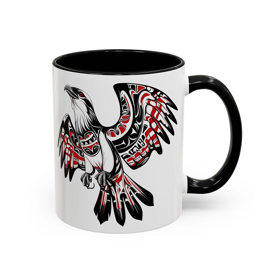 Thumbnail: Pacific Northwest Tribal Haida-Inspired Eagle Ceramic Coffee Mug 