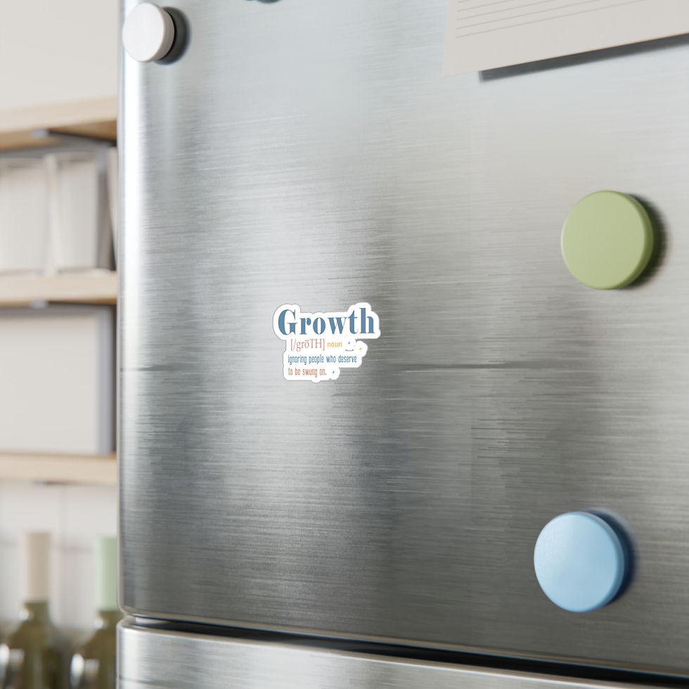 Thumbnail: Humorous Decal "Growth: Ignoring People Who Deserve to be Swung On"