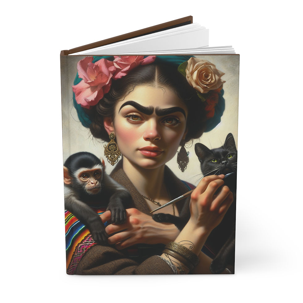 Thumbnail: Frida Kahlo-Inspired Hardcover Journal, Notebook, Daily Diary, Lined Pages.