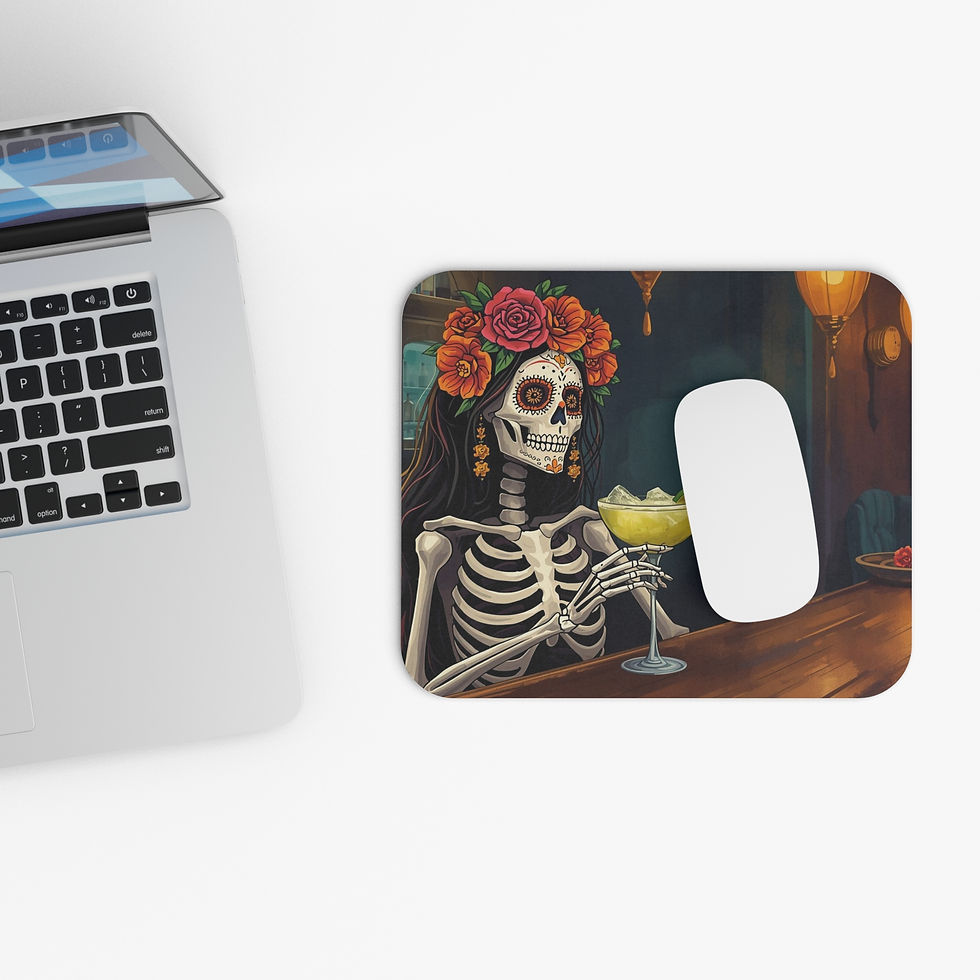 Thumbnail: Mouse Pad with Day of the Dead/Dia de los Muertos "Margarita Mama"