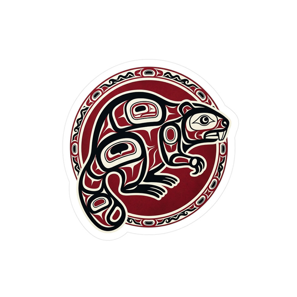 Thumbnail: Pacific Northwest Haida Beaver Vinyl Decal