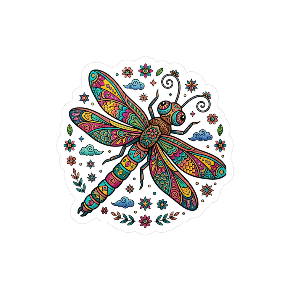 Thumbnail: Alebrije-Style Dragonfly Vinyl Decal