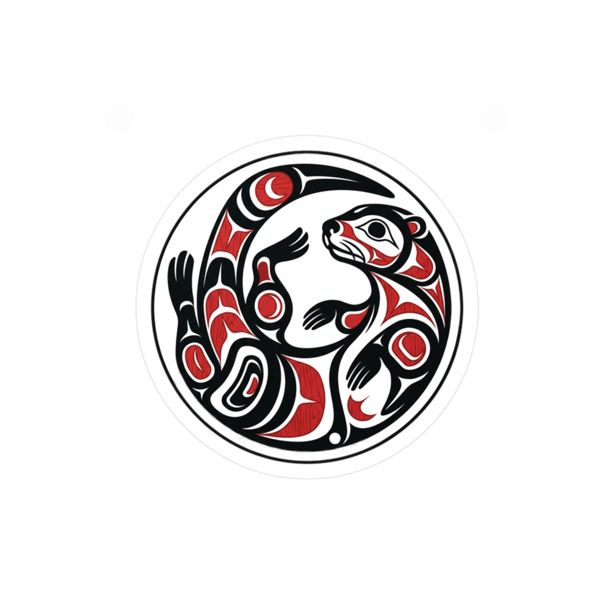 Vinyl Decal of a Pacific Northwest Haida Otter