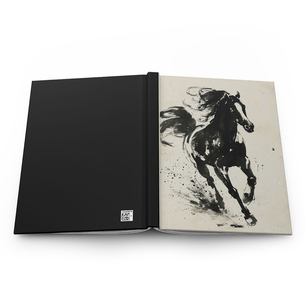 Thumbnail: Hardcover Journal with Asian-Inspired Galloping Horse