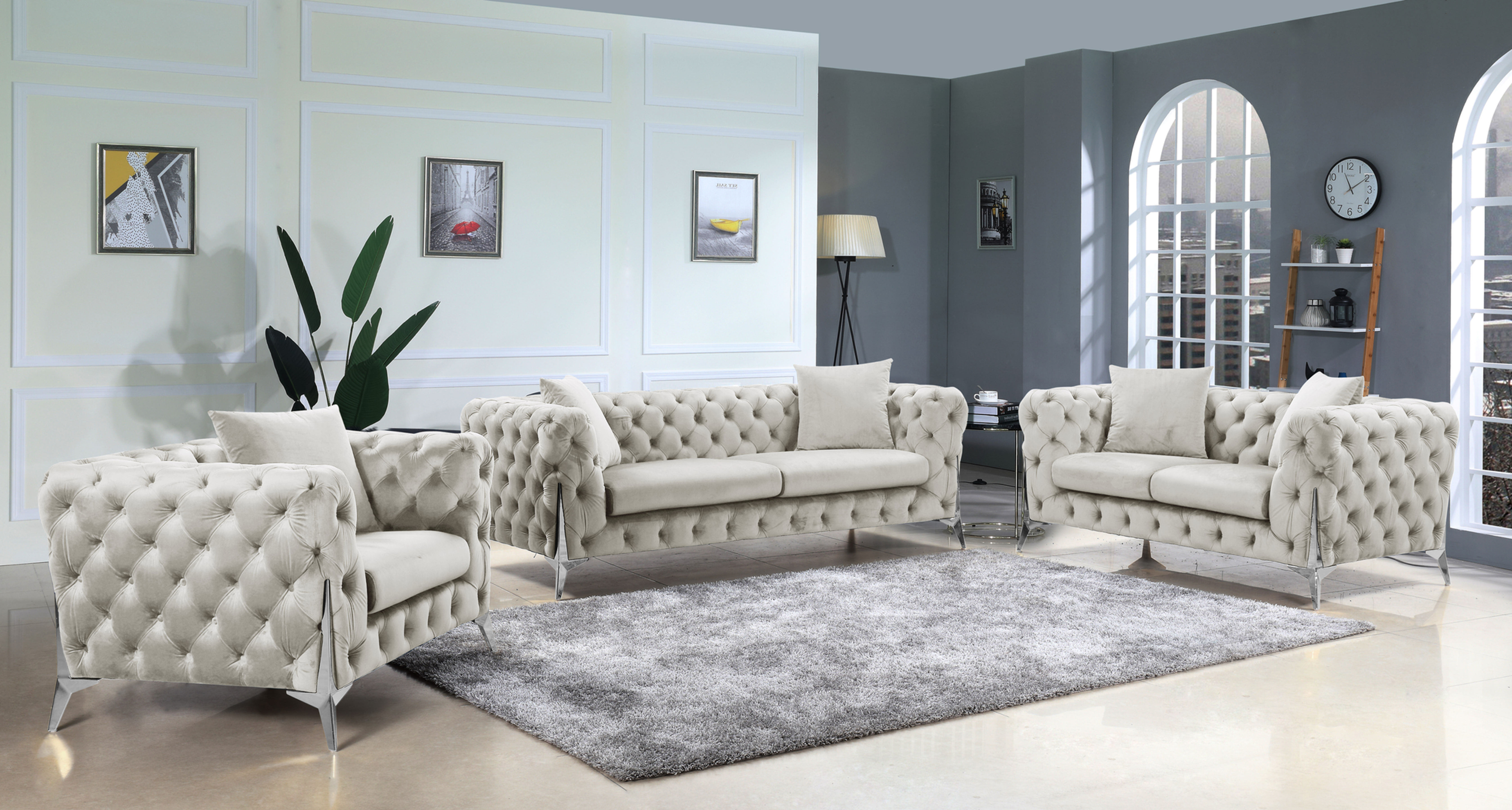 Sofa, Loveseat & Chair