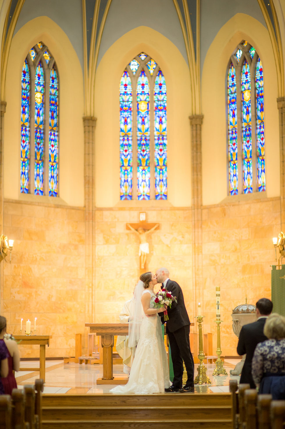 Bride & Groom First Kiss