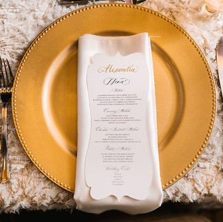 Personalized Wedding Menu