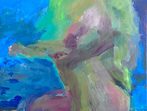 "Distansen En Klädsel", 55x55cm, 2025, Oil on MDF