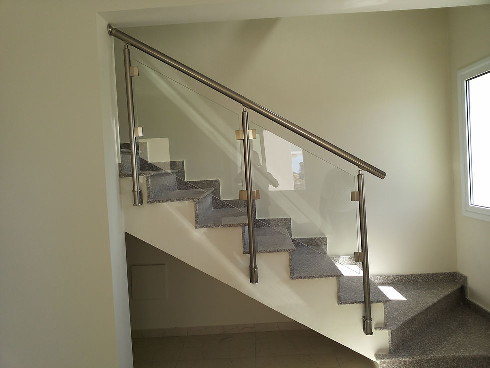 Inox Rail with Glass Stair