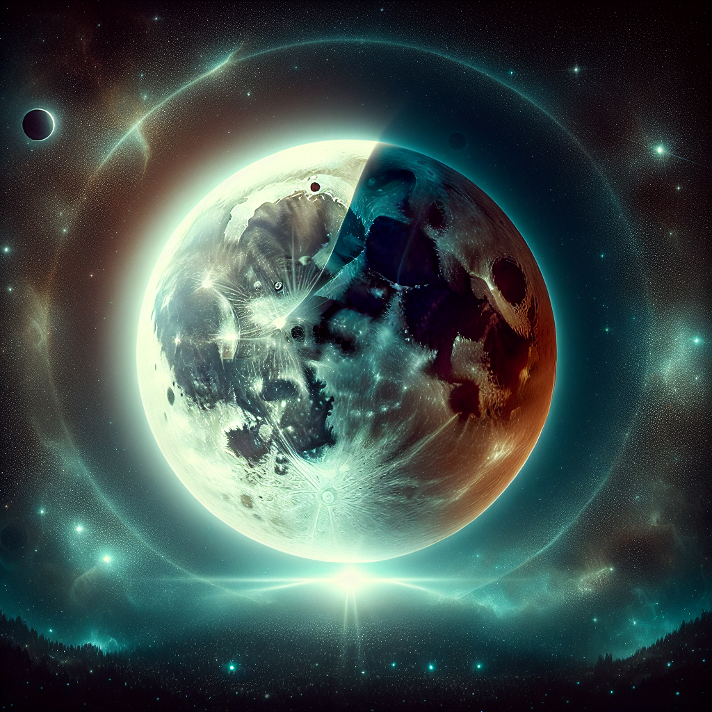 A mystical image of the moon and stars