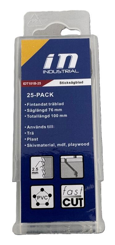 Miniatyrbild: Sticksågblad 25-pack Trä Fin