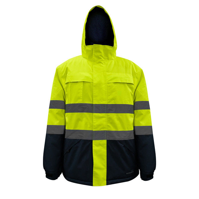 Parka Antiacido Bicolor Amarillo Fluor/Azul Nebraska