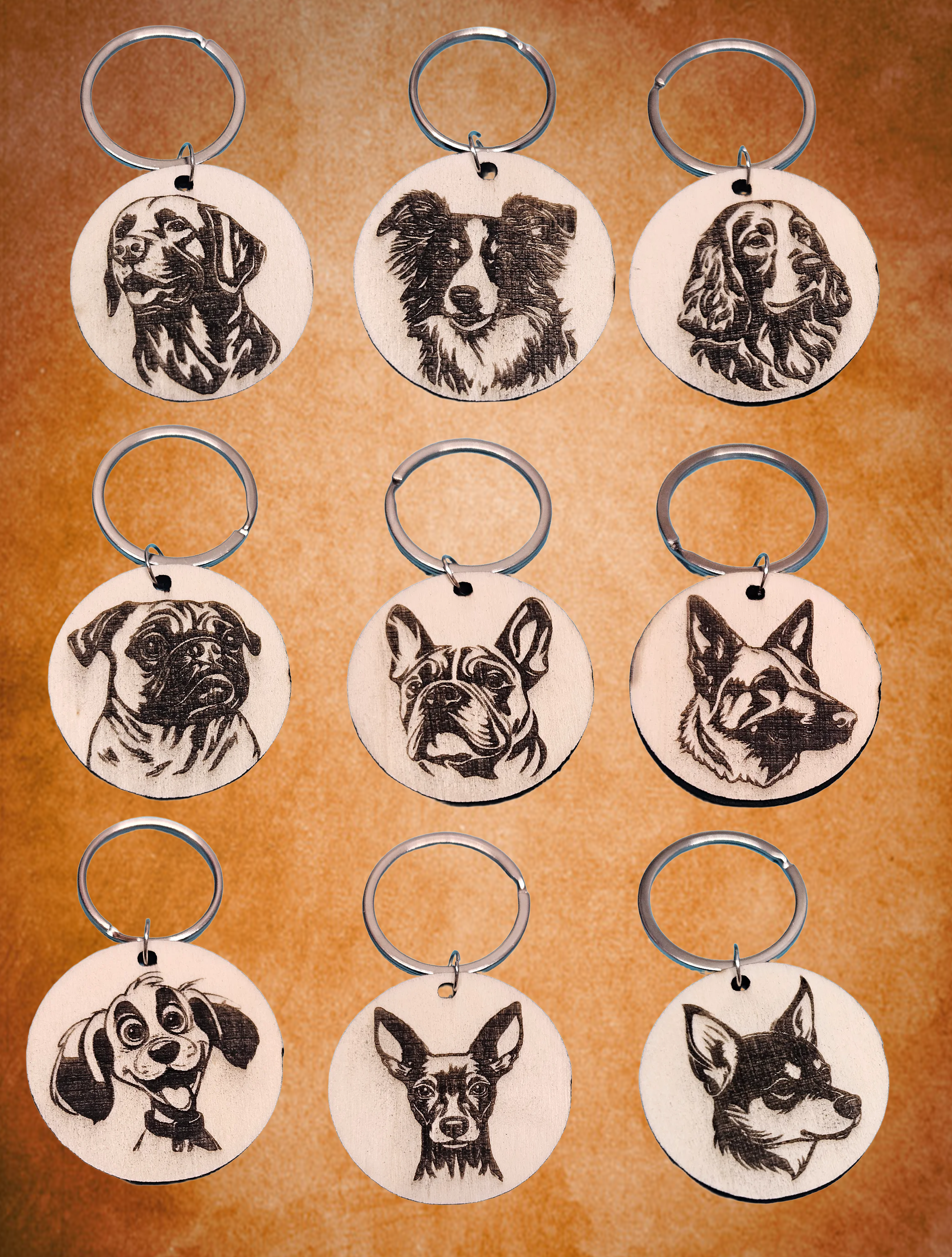 Schlüsselanhänger mit Hundekopf