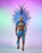 Whispered Tones Male With Feathered Headpiece