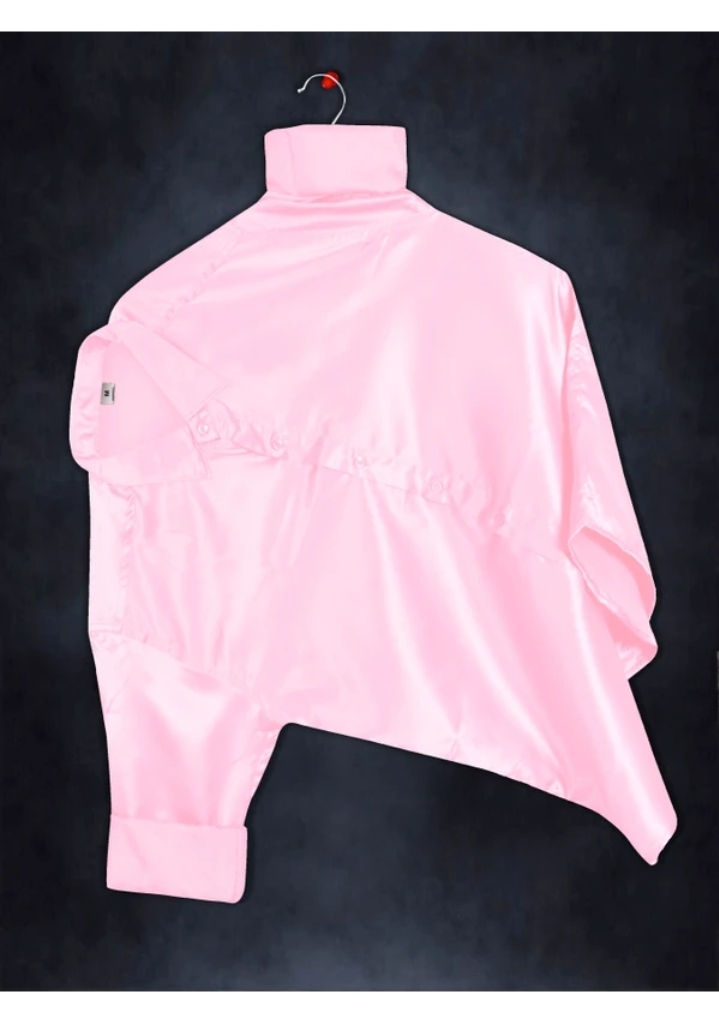 Thumbnail: Men regular fit solid cut away collar party shirt