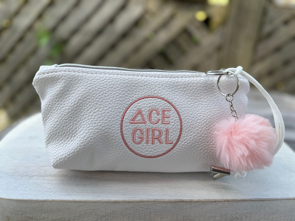 Sol White ACEGIRL & Bermuda map vegan leather clut