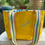 Thumbnail: Dual sided light teal & yellow “Seahorse Phoebe tote