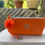 Thumbnail: Sol Orange & silver ACEGIRL &amp; Bermuda map vegan leather clutch w