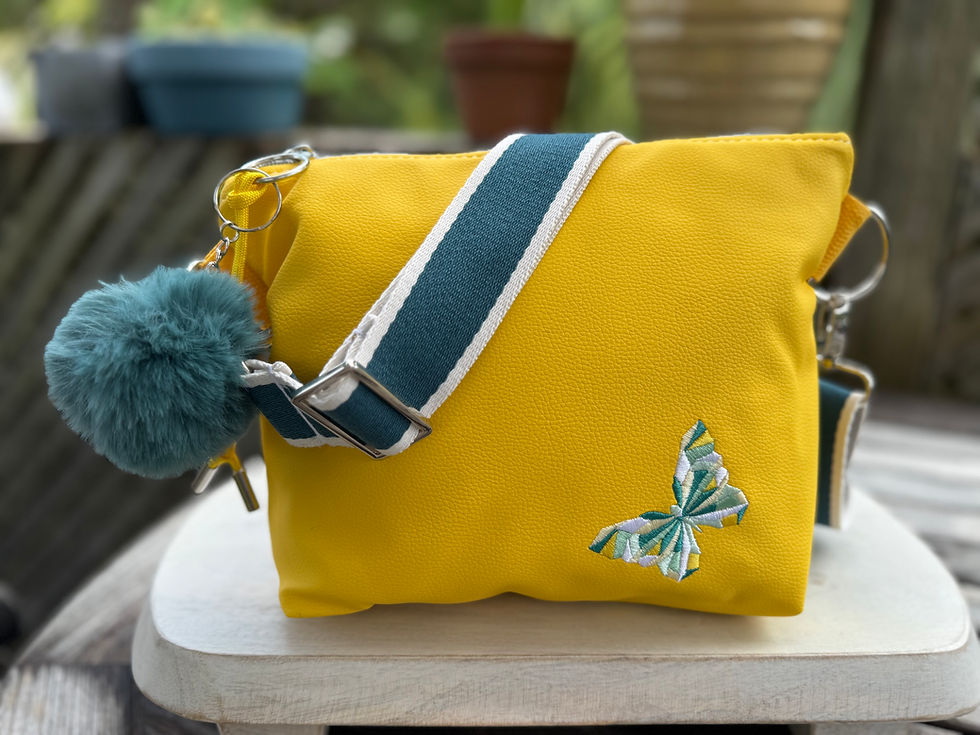 Calypso Yellow Butterfly Crossbody