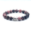 Thumbnail: Love and compassion black stripe  single loop bracelet