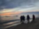 Students on retreat at Lake Michigan