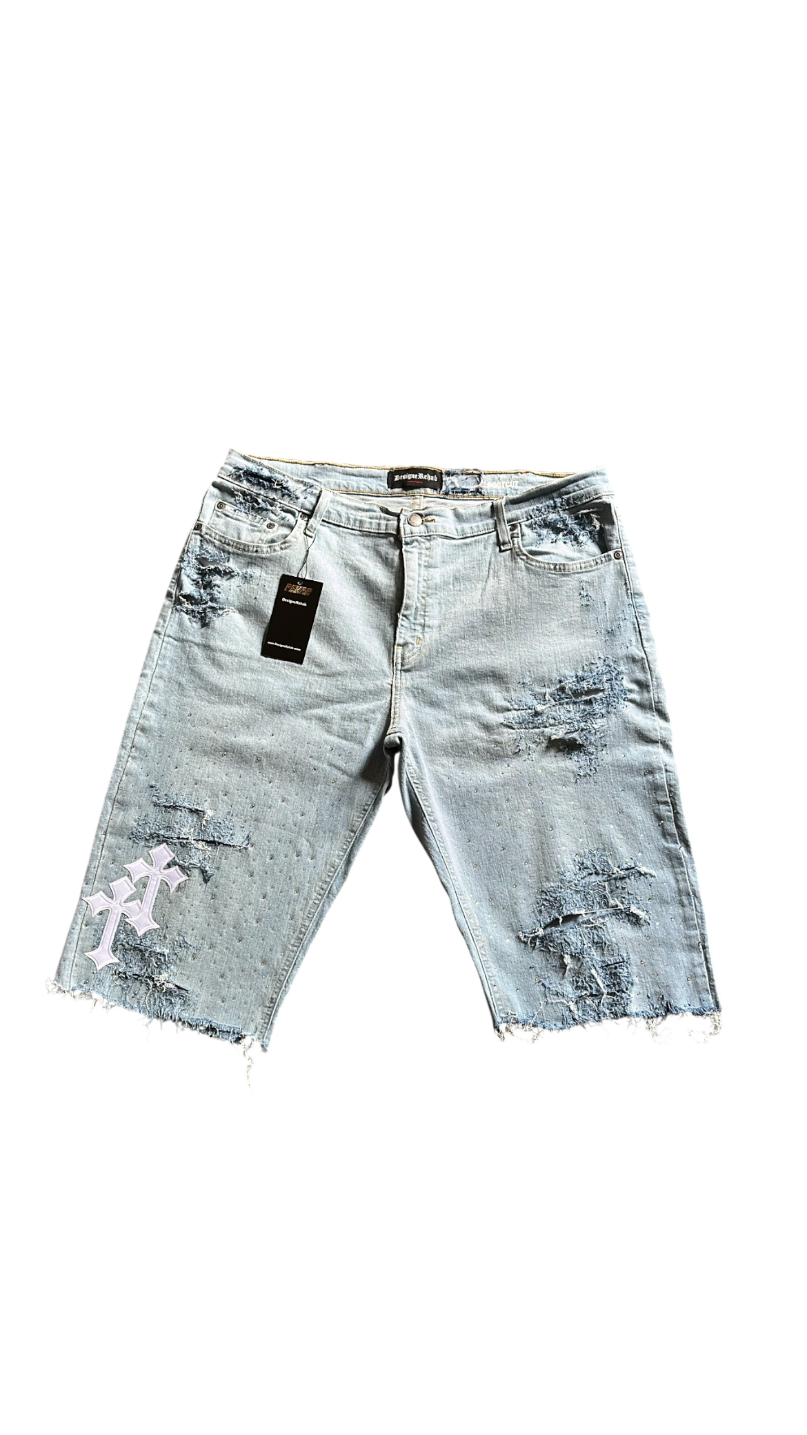 White Cross Blue Denims