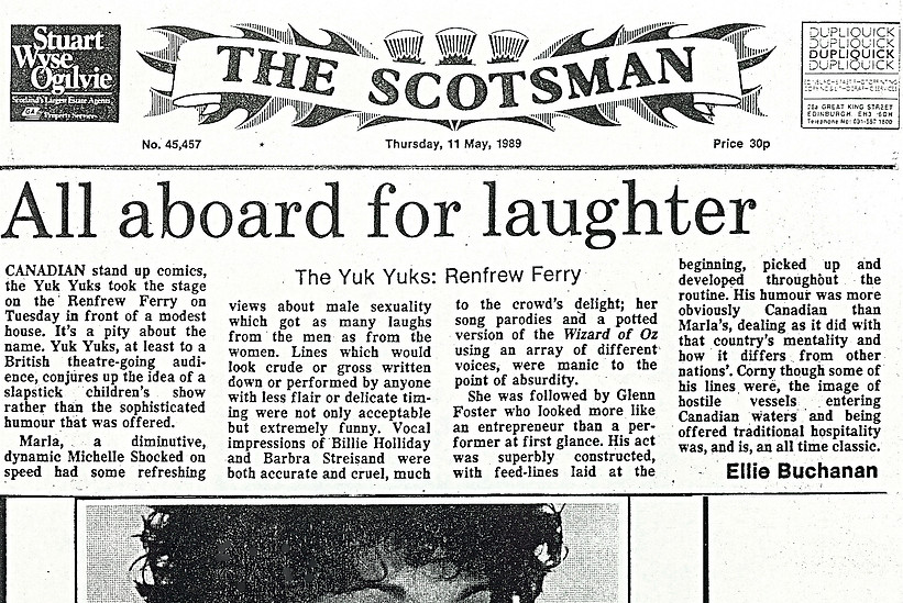 1989 The Scotsman Review Mayfest edited.