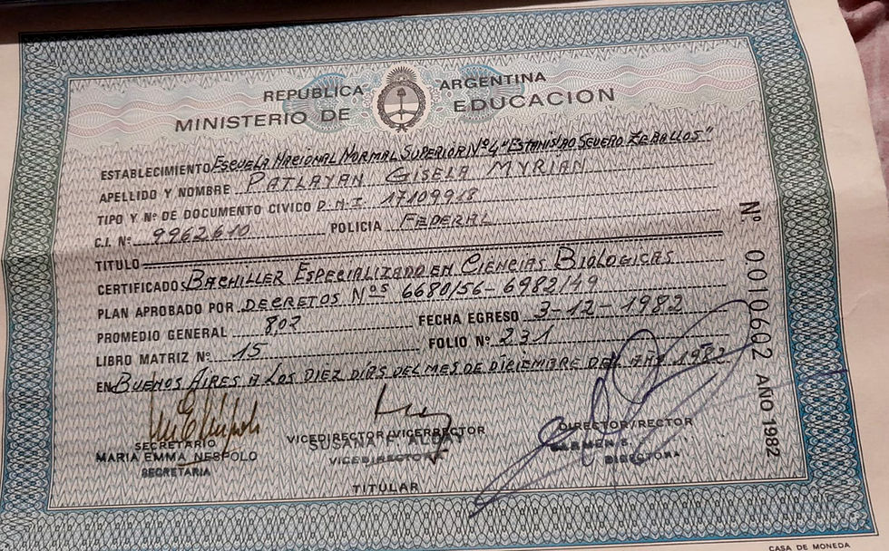 Diploma Gisela Patlayán