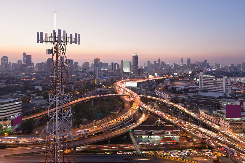 Telecommunication tower with 5G cellular