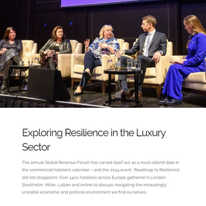 Article on how luxury hotels can make themselves more resilient