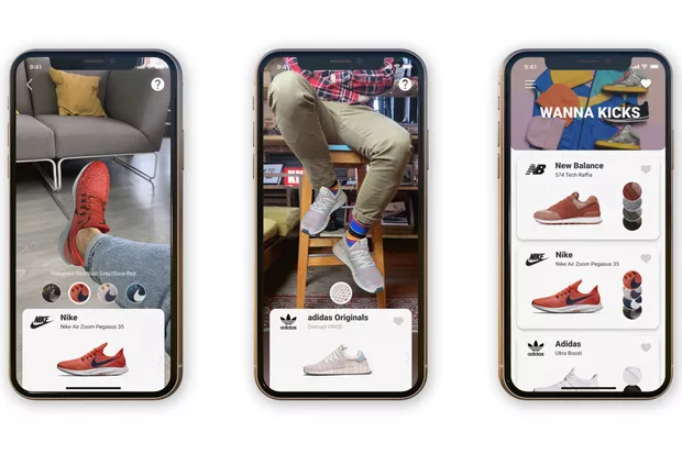 Wanna Kicks: App baseado em AR que ajuda a descobrir como tênis novos ficariam.