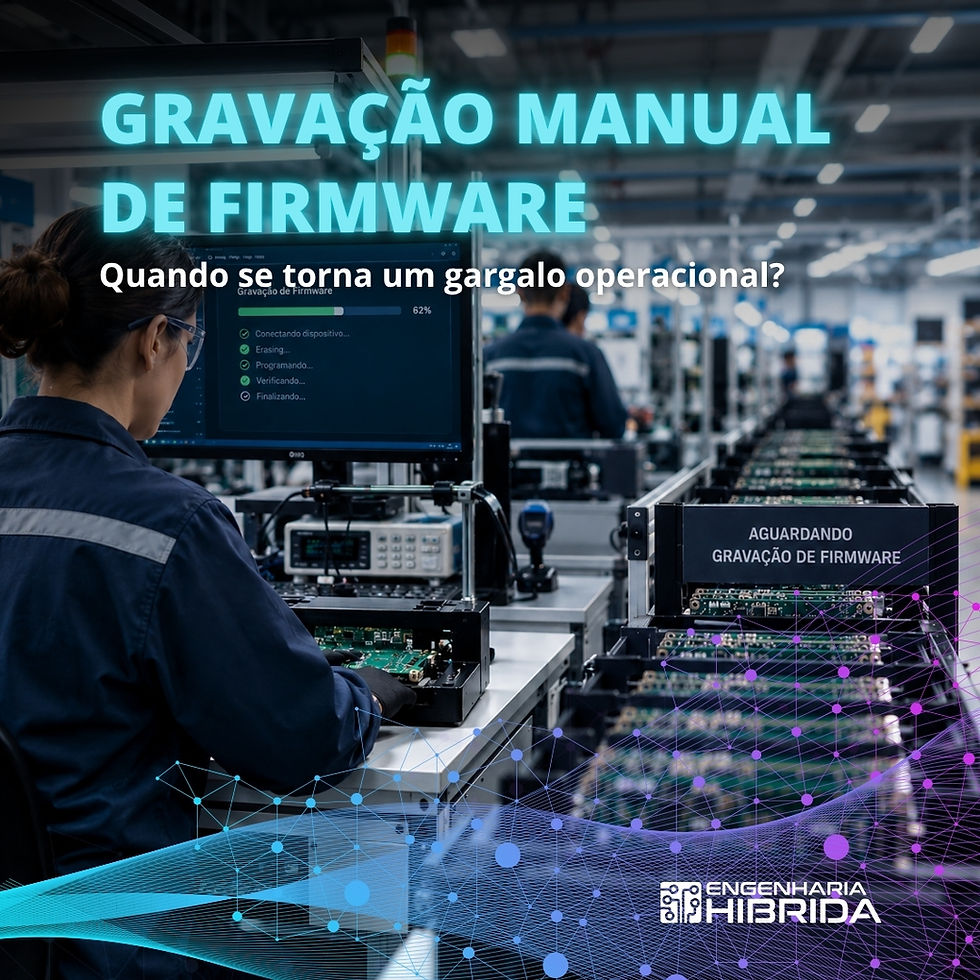 Quando a gravação manual de firmware se torna um gargalo operacional.